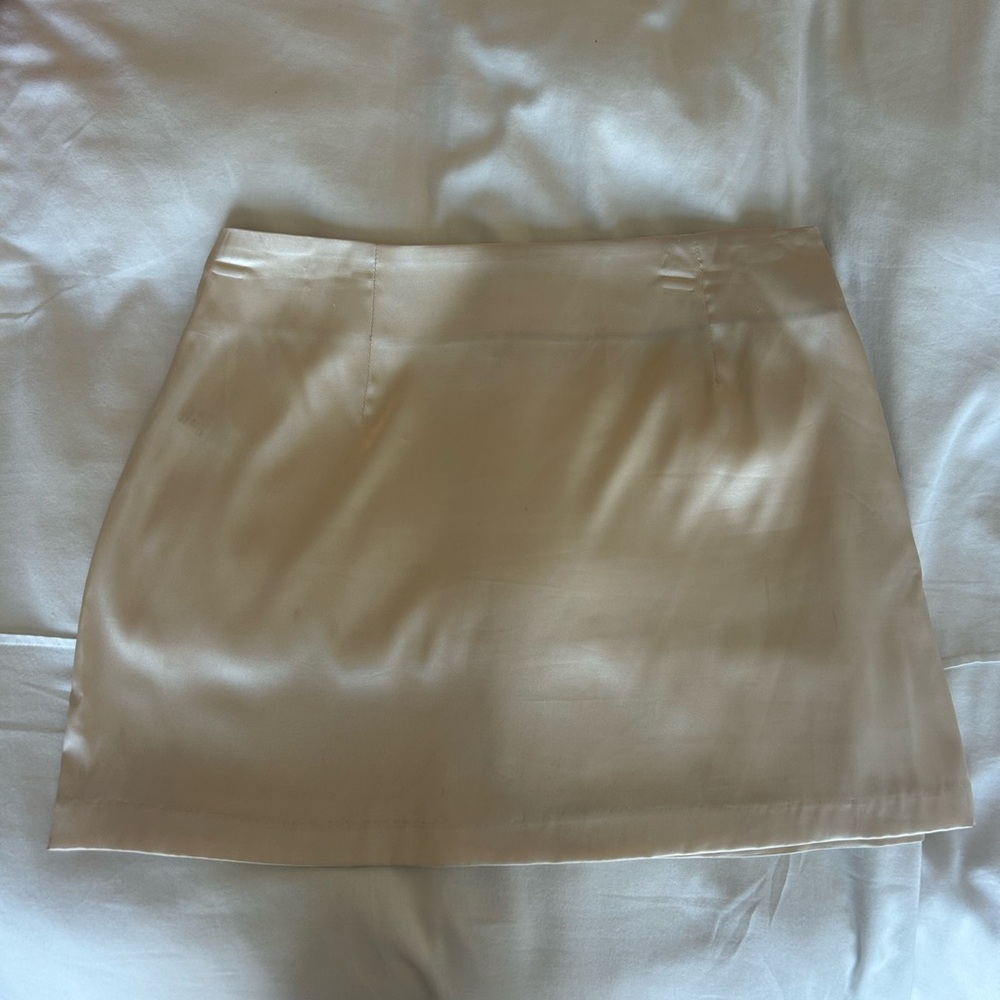 Daily Drills Champagne Silk Skirt